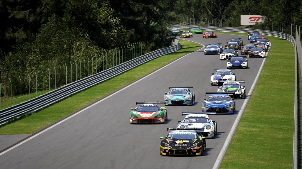 Die GT-Rennen in Assetto Corsa Competizione versprechen ein großes Fahrerfeld und viel Überholmöglichkeiten.