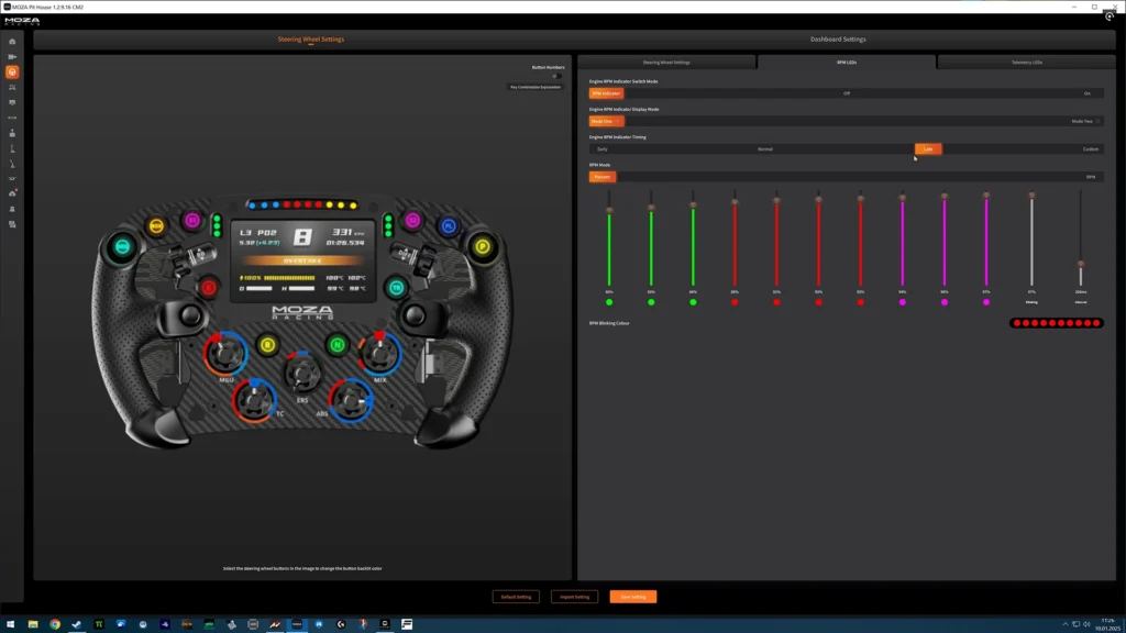 Moza FSR2 in der Pit House Software