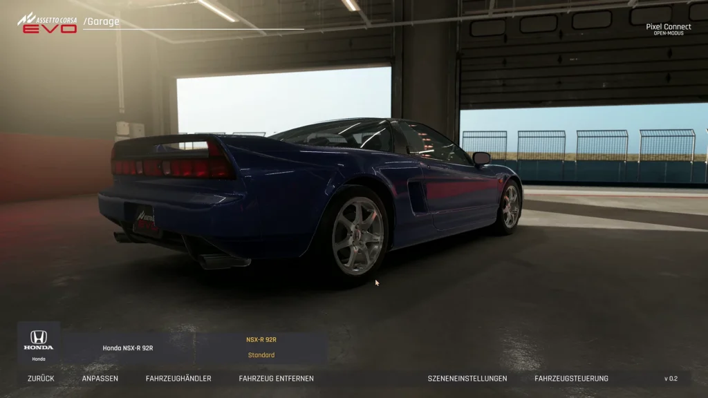 Assetto Corsa EVO - Honda NSX in der Garage